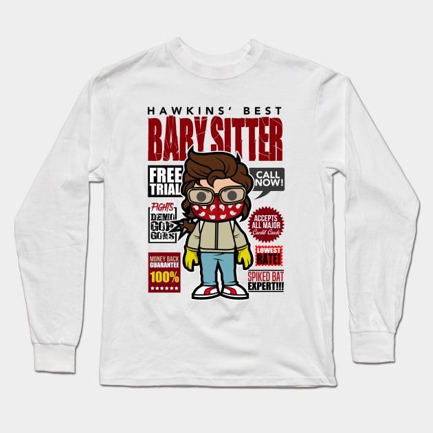 STEVE HARRINGTON AD Long Sleeve T-Shirt by lockdownmnl09